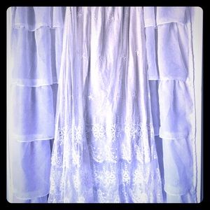 NWOT Sundance Flowy White Lace Skirt